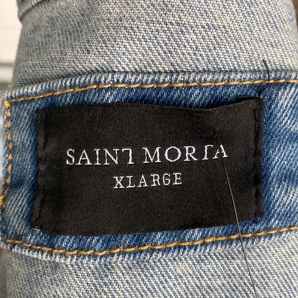 SAINT MORTA VINTAGE JEAN DENIM JACKET BUTTON XL NEW - Picture 8 of 11